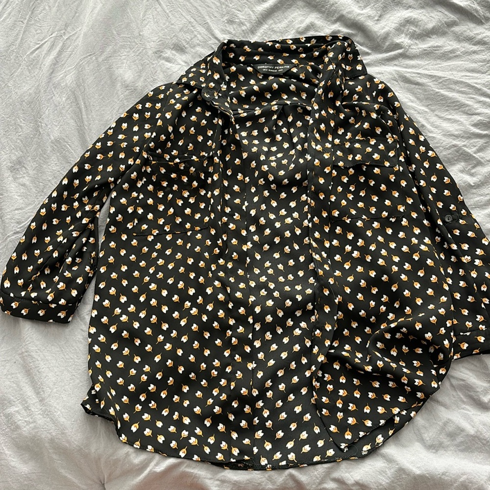 Fall Button Down with Cuffed Sleeves